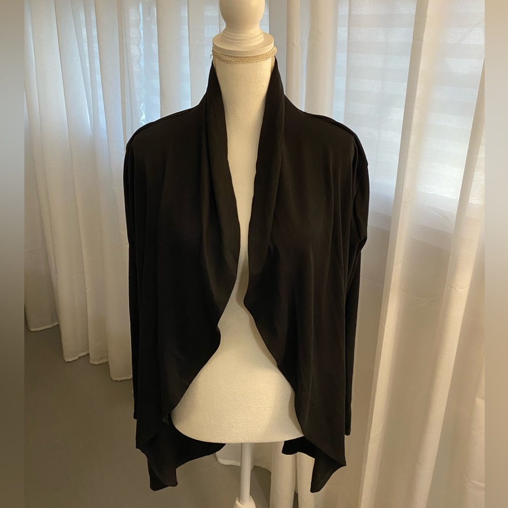Plus Size Draped Flyaway Cardigan